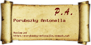 Porubszky Antonella névjegykártya